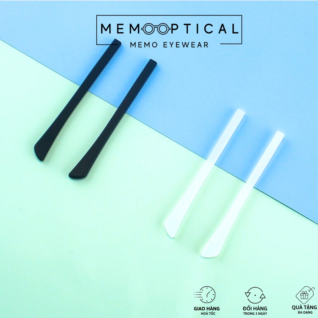 Đệm silicon bọc chân gọng kính cận dẹt, chống đau tai khi đeo kính mắt Memo Optical-Bọc Kính Dẹt
