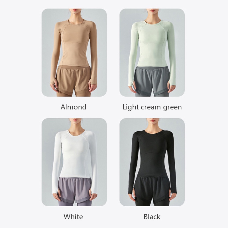 Lululemon  Áo Thun yoga Dài Tay Mềm Dáng Ôm DSL345