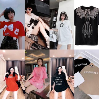 ÁO THUN LOANG TAY LỠ TIE DYE TSUN MÀU HỒNG XANH UNISEX IN MẶT TRƯỚC SAU HOT