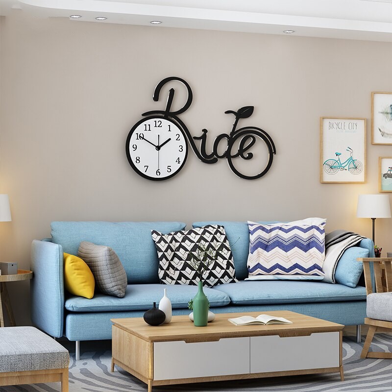 Đồng hồ treo tường hiện đại🕘 🕘 🕘 - Rice CL017 - Kích thước: 51x80 cm (mặt 30cm), 38X60 cm (mặt 22cm)