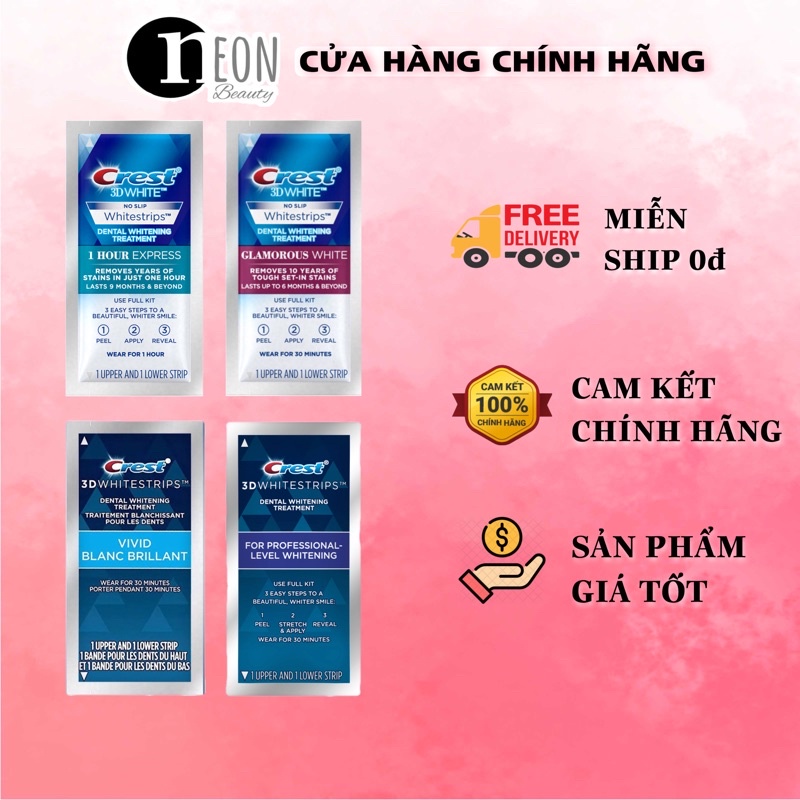 Miếng dán trắng răng Crest 3D White - CHÍNH HÃNG