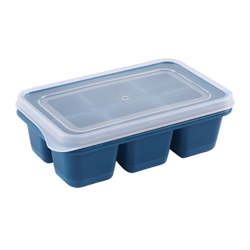Khuôn Silicone Làm Đá Viên Có Nắp Đậy An Toàn Thực Phẩm Không BPA
