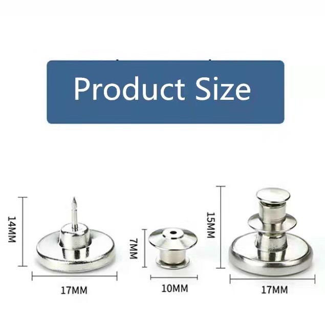 Nút Thắt Lưng Quần Jean Bằng Kim Loại Có Thể Tháo Rời Tiện Dụng Diy