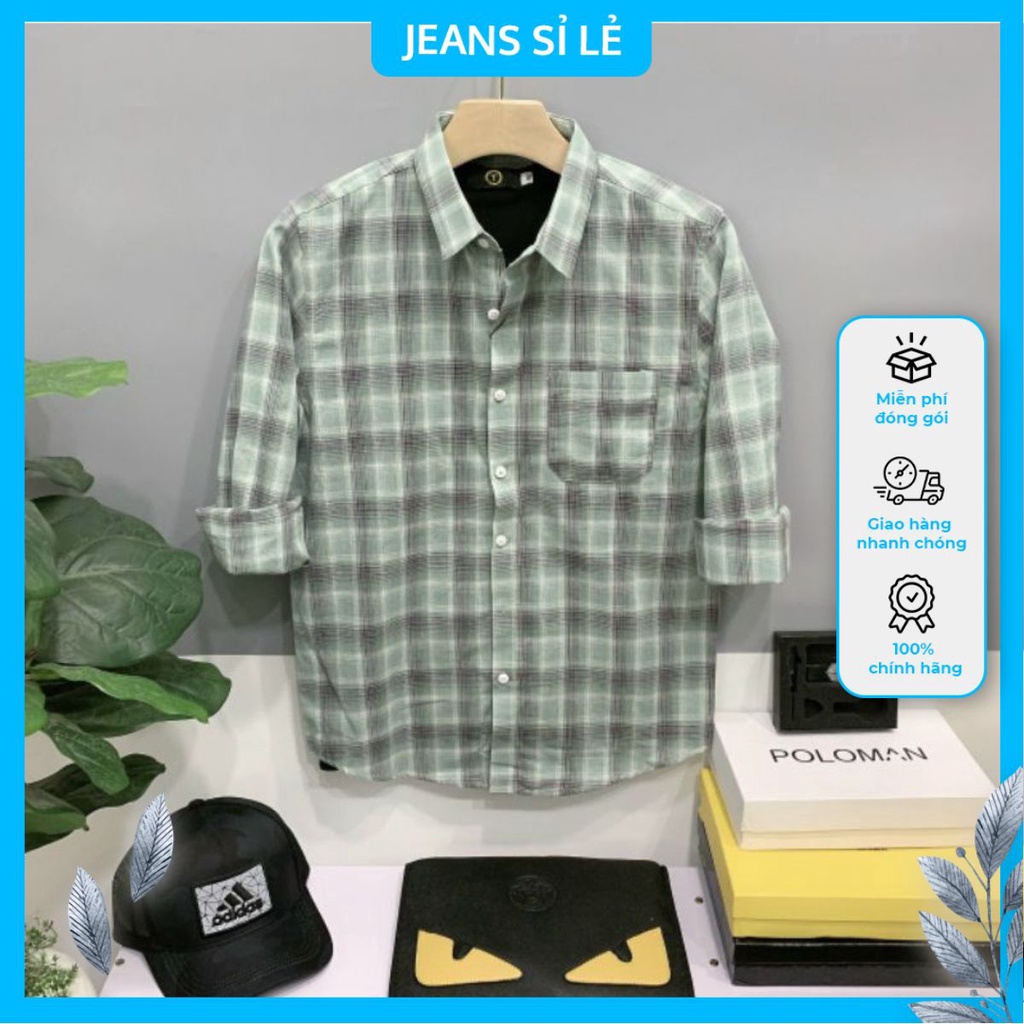 Áo sơ mi nam tay dài mẫu sọc caro nhiều màu phong cách Hàn Quốc – Shop jean sỉ lẻ