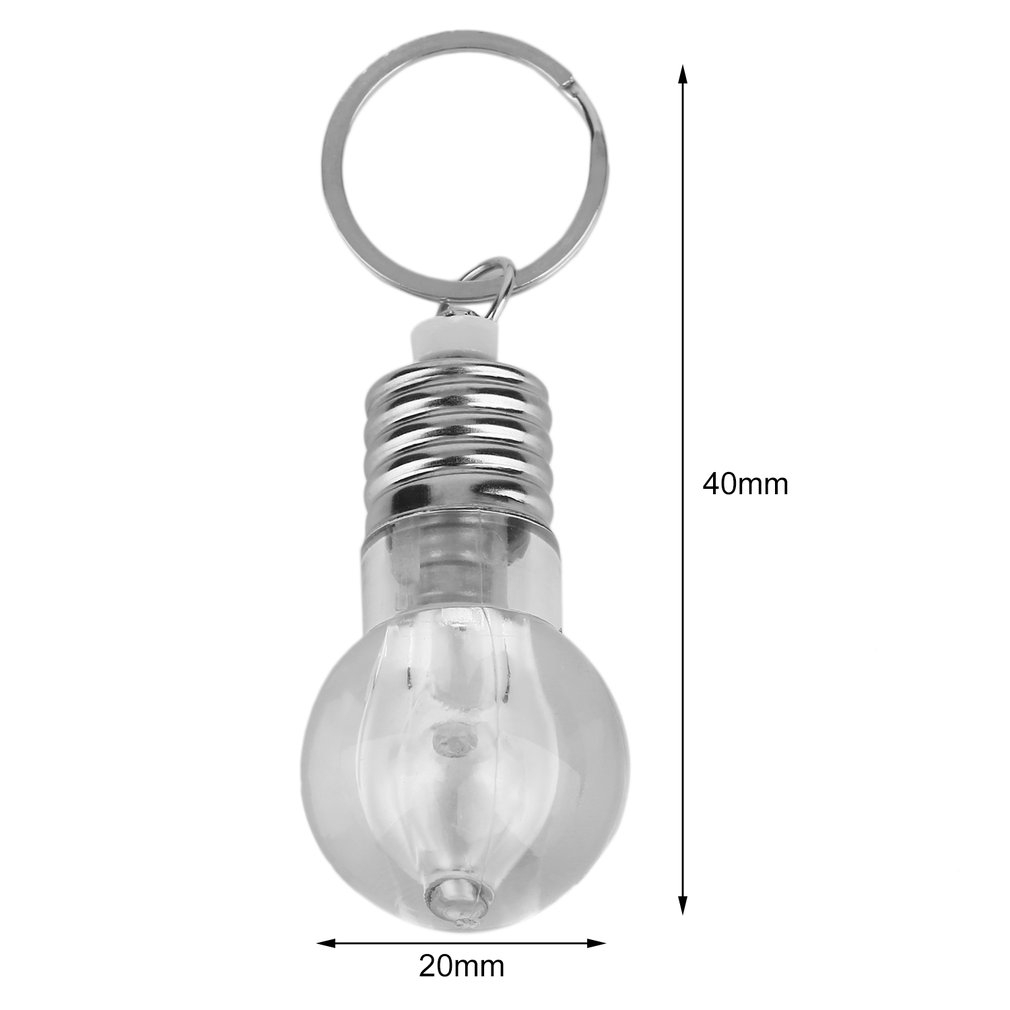 LED Flashlight Light colorful Mini Bulb Lamp Key Chain Ring Keychain Clear Lamp Torch Keyring