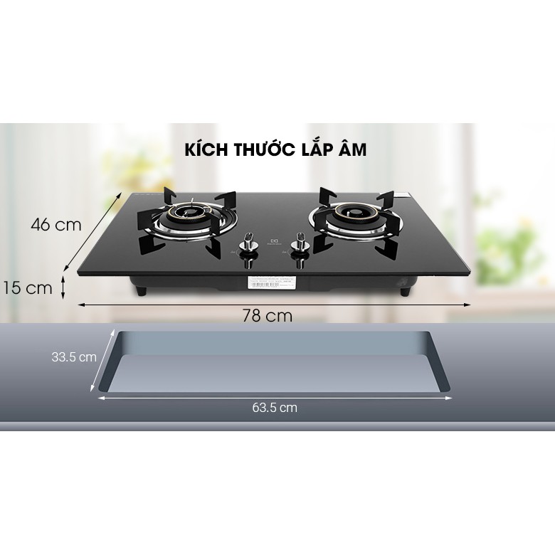 Bếp ga âm Electrolux EHG723BA/ Hàng trưng bày siêu thị