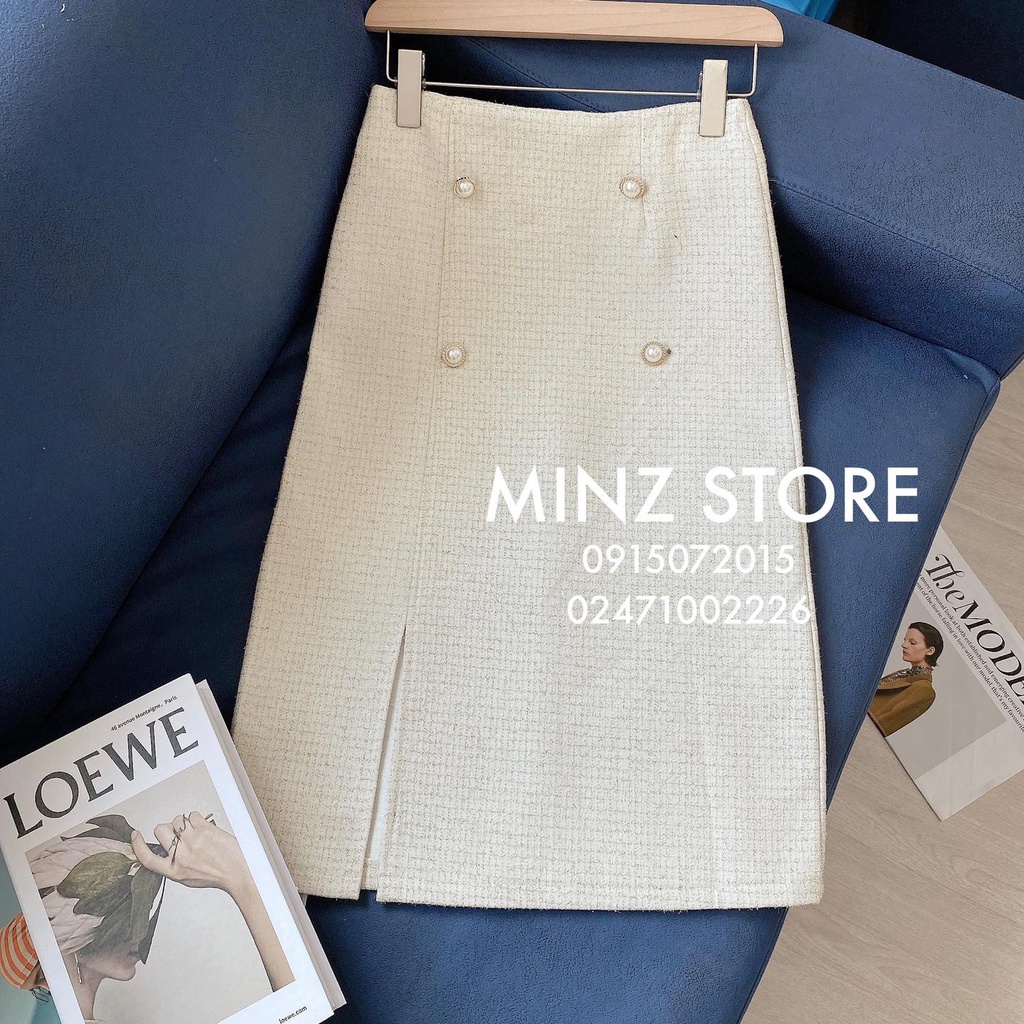 Chân váy kim tuyến 4 cúc #6205 (2 màu) | BigBuy360 - bigbuy360.vn