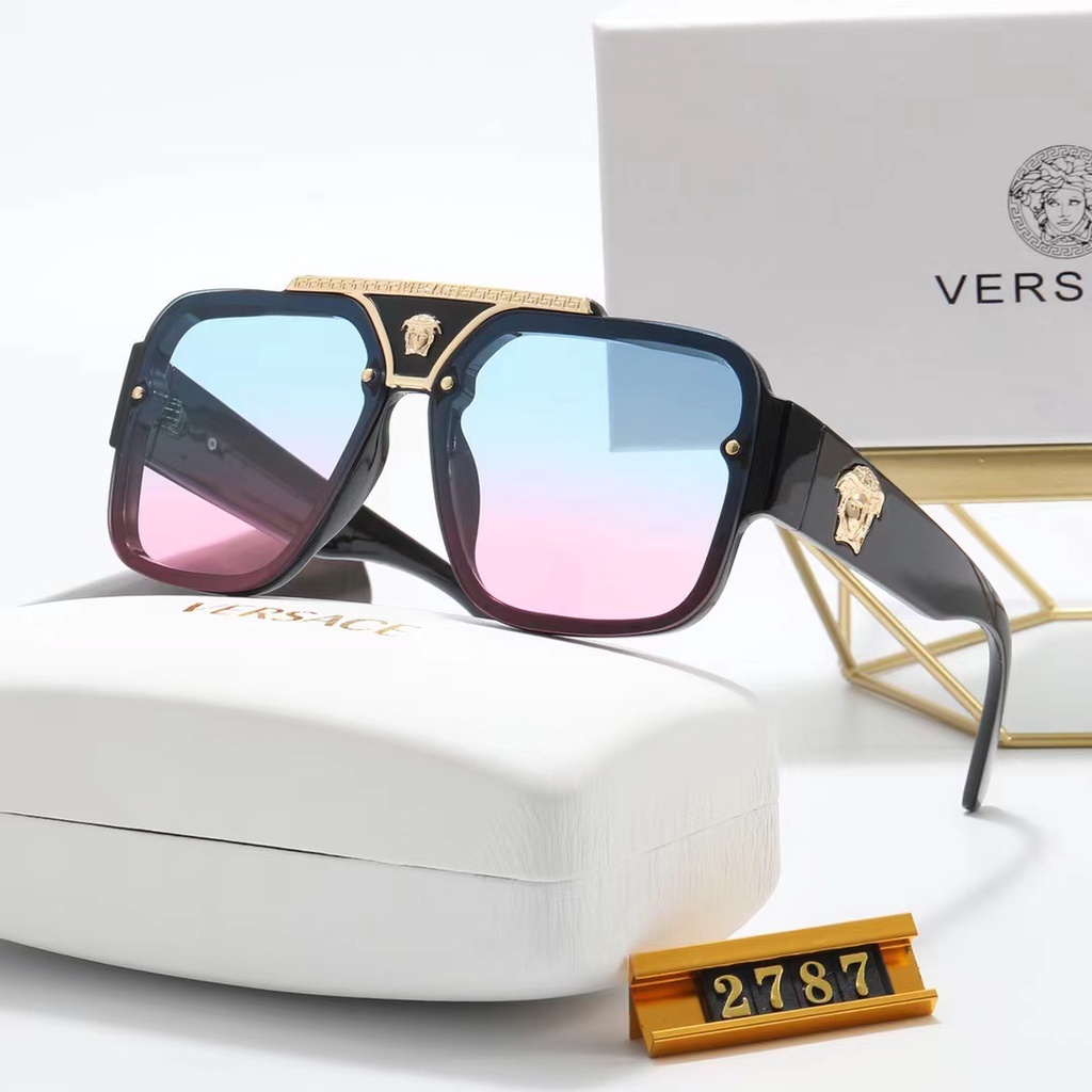 Kính Mát Gọng Vuông Lớn Chống Tia UV400 Thiết Kế Sang Trọng Thời Trang Cho Nam Và Nữ Versace