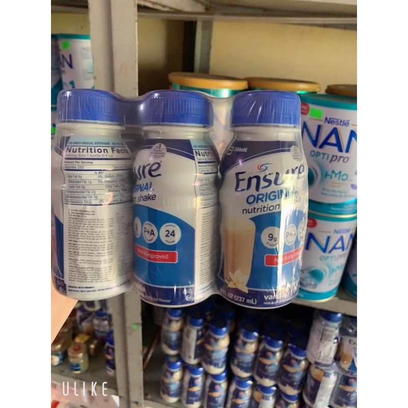 Lốc 6 Hộp Sữa Ensure Original 237ml Chính Hãng