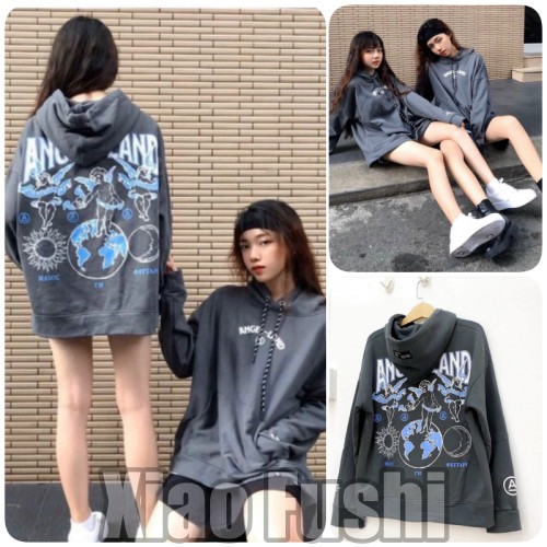 Áo Hoodie Unisex - Áo hoodie nỉ ngoại in ANGEL LAND rõ đẹp, không bong tróc