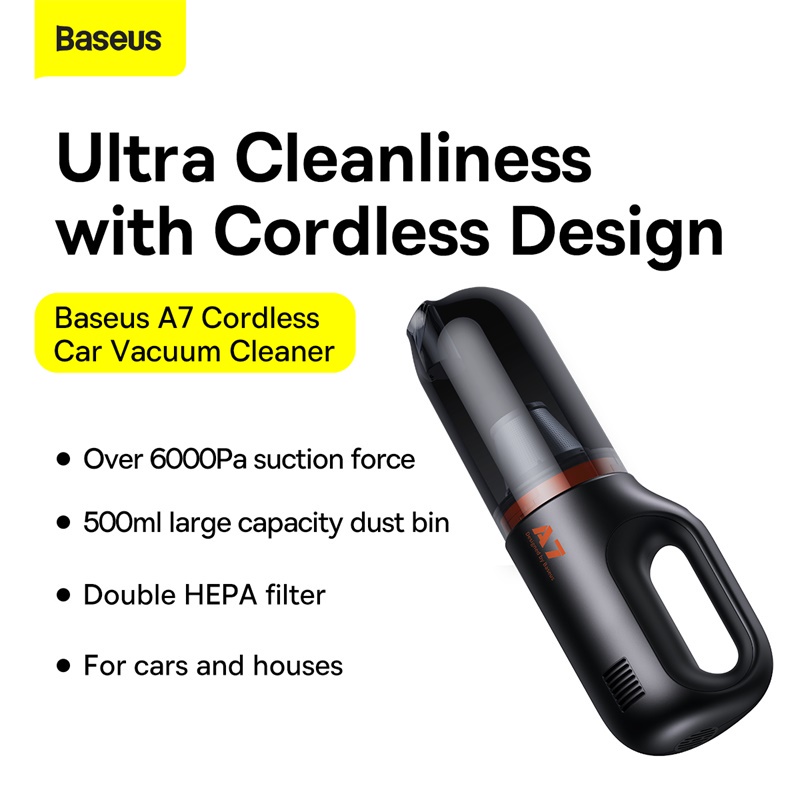 Baseus -BaseusMall VN Máy hút bụi cầm tay Baseus A7 Car Vacuum Cleaner
