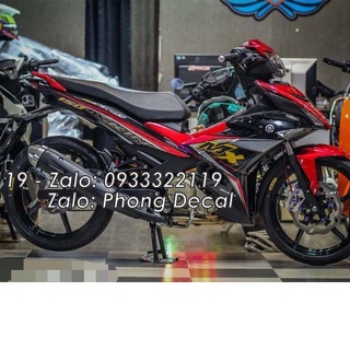 Tem rời exciter mx 150 đỏ đen - tem mới 2022