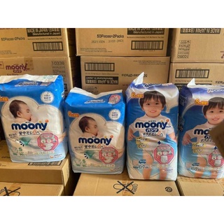 Tã dán/bỉm quần Moony S84/M64/L54/M58/L44/XL38/XXL26
