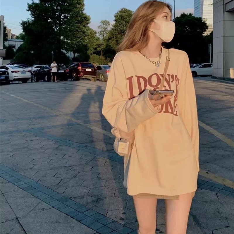 Nỉ Dài Tay Dont Smoke Stormi.st Unisex  Áo form rộng tay bồng màu be kiểu dáng dài oversize 3158 hàn quốc đẹp