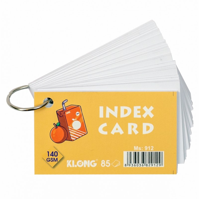 Tập thẻ Index Card KLONG A7- 85 tờ 140/92; MS: 912