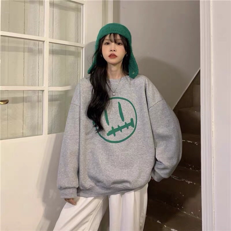 Áo sweater hình mặt cười