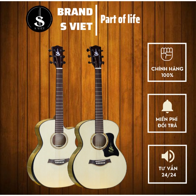 Đàn guitar gỗ Maple 4A mã Custom CV95 Pro chính hãng S Việt