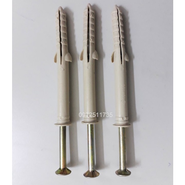 Vít lắp đặt khung nhôm, nhựa 10x100 túi 10 bộ