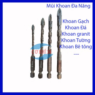 Bộ 4 mũi khoan 4-10mm đa năng chuôi lục giác cho máy khoan, bắn vít