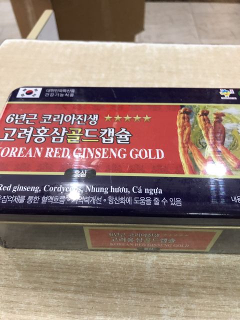 Sâm nhung linh chi korea red ginseng gold. Hộp 60 viên