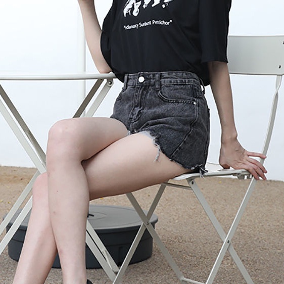 Quần Short Denim Lưng Cao Dáng Rộng Thời Trang Hàn Quốc 2022 Amoi Cho Nữ