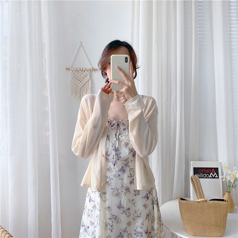 Áo Khoác Cardigan Dệt Kim Mỏng Chống Nắng Thời Trang Mùa Hè Cho Nữ