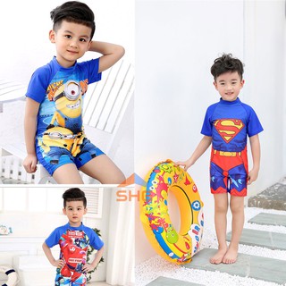 ĐỒ BƠI TRẺ EM LIỀN THÂN SIÊU ANH HÙNG, THUN POLY MỀM MẠI, CO GIÃN CỰC CHUẨN