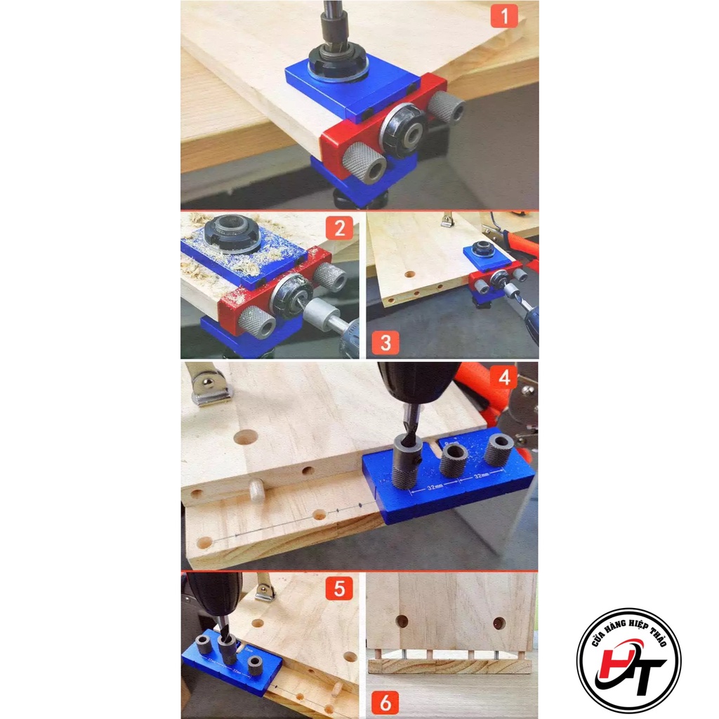 Bộ cữ khoan ốc cam đầy đủ cử khoan liên kết chốt gỗ 08350 bản full BCKOC-DD