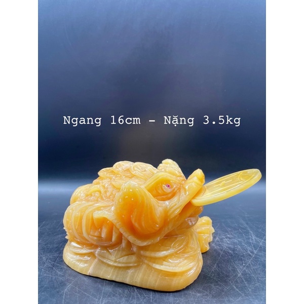 Cóc Thiềm Thừ Ngậm Tiền Đá Ngọc Hoàng Long Phong Thuỷ ( Dáng Mới )