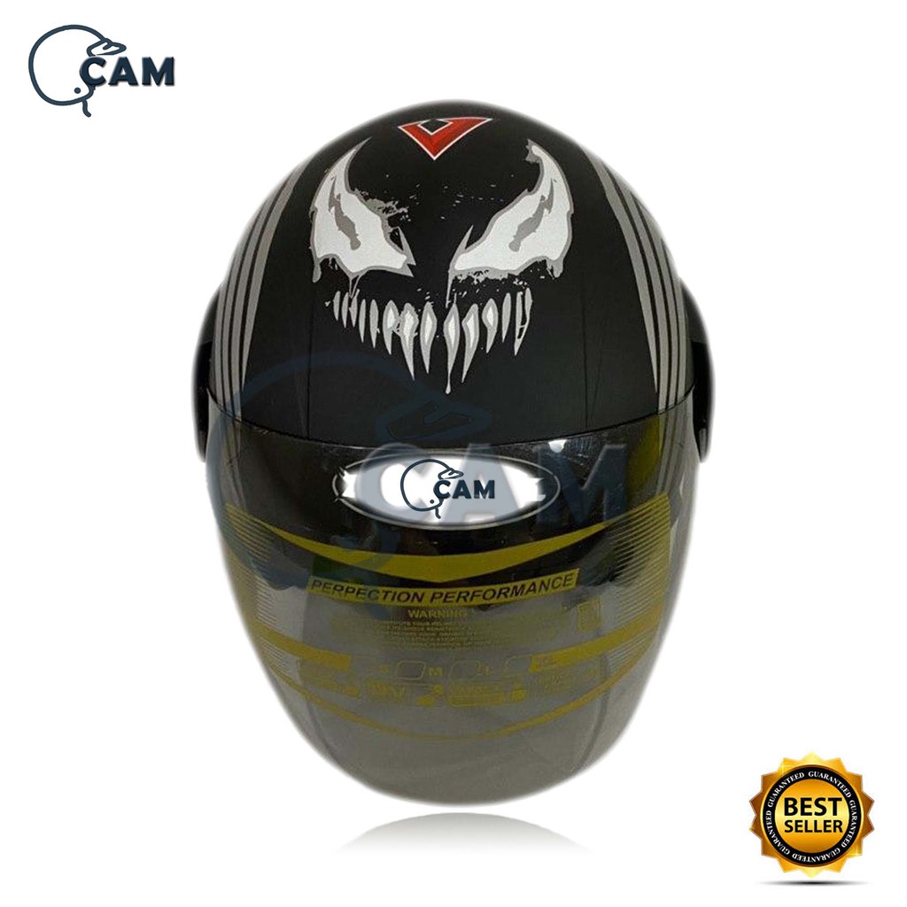 Mũ Bảo Hiểm Xe Mô Tô In Hình Venom Marvel Độc Đáo Gm