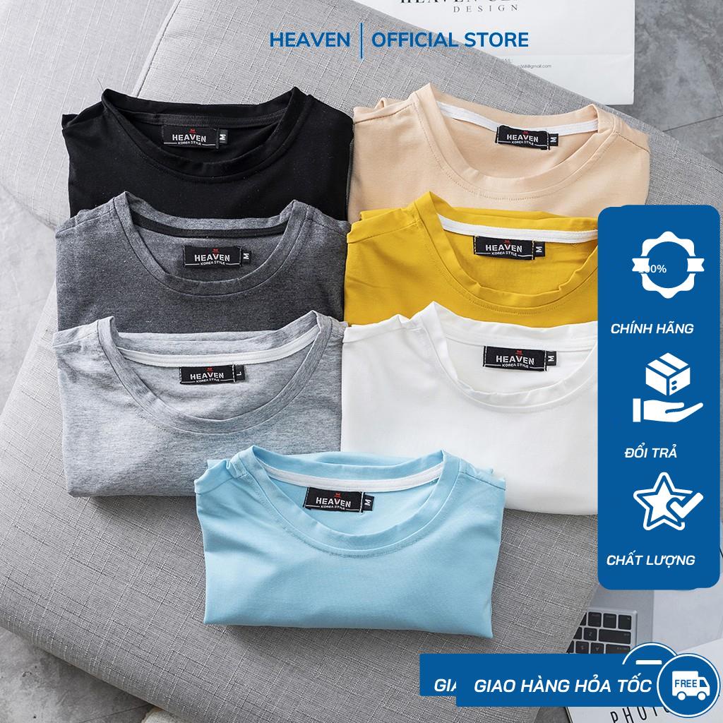 Áo Thun nam nữ trơn cổ tròn, vải cotton 8 màu cực phẩm