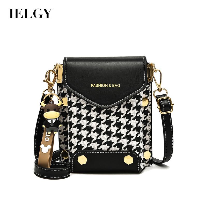 Ielgy Túi Đeo Chéo mini Đựng Điện Thoại In Họa Tiết Kiểm Tra Chim Cho Nữ