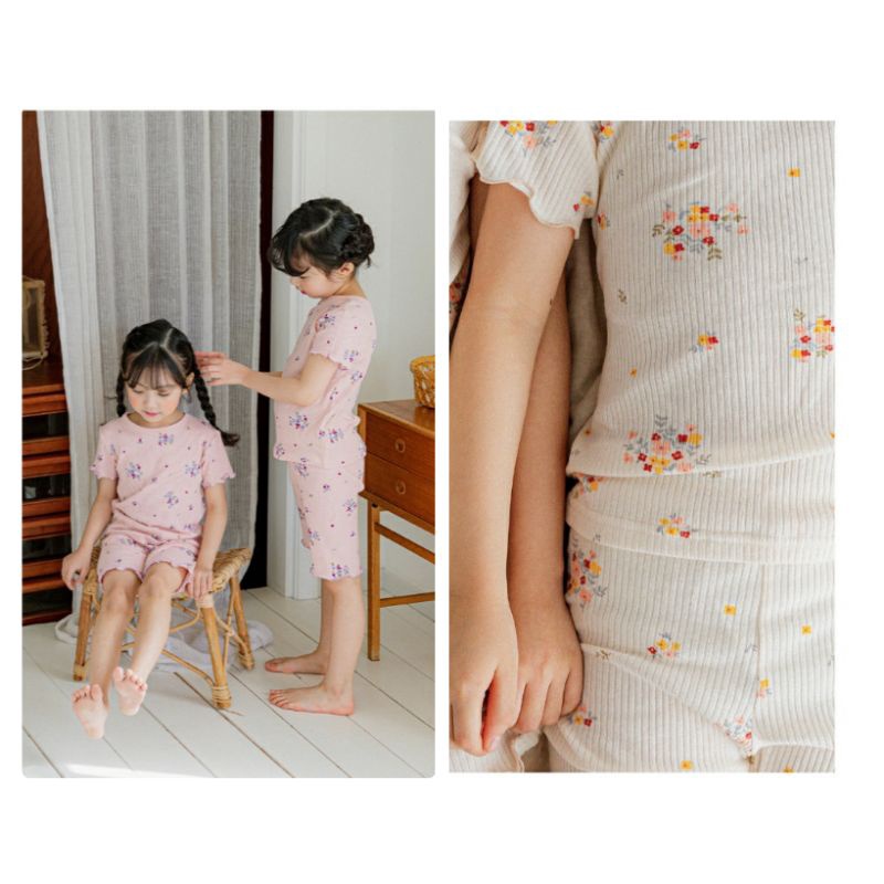 - Bộ cộc tay cotton gân mỏng Happybus VN xuất Hàn