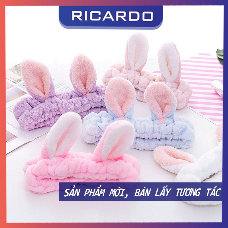 Băng đô rửa mặt co dãn tai thỏ nam nữ, Băng đô tai mèo headband thời trang nam nữ đội đầu,Bờm tóc