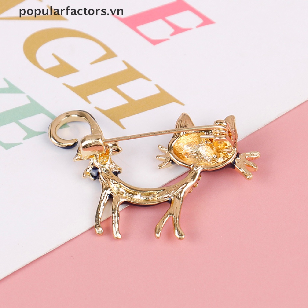 Ghim Cài Áo Hình Mèo Xanh Dương Cá Tính Cho Nữ