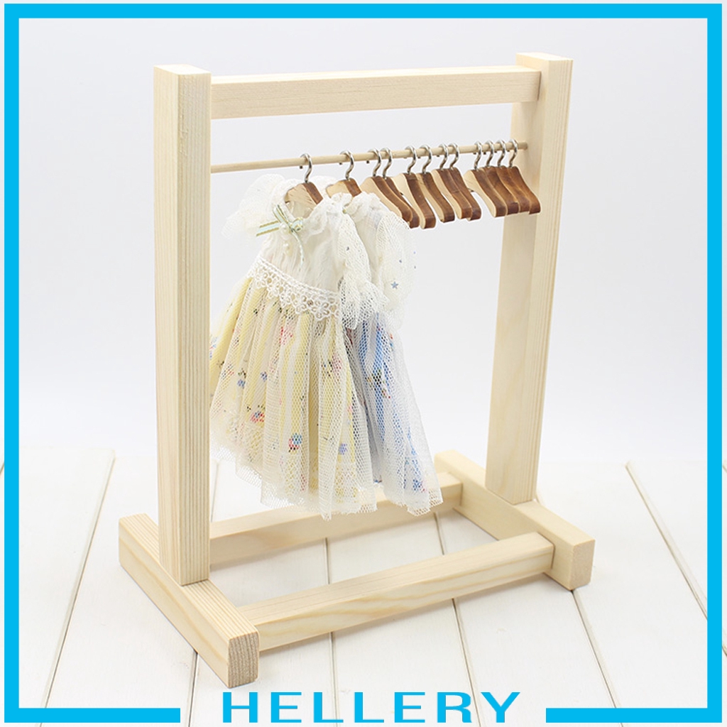 Set 10 Móc Treo Quần Áo Bằng Gỗ Cho Búp Bê 12 &quot;