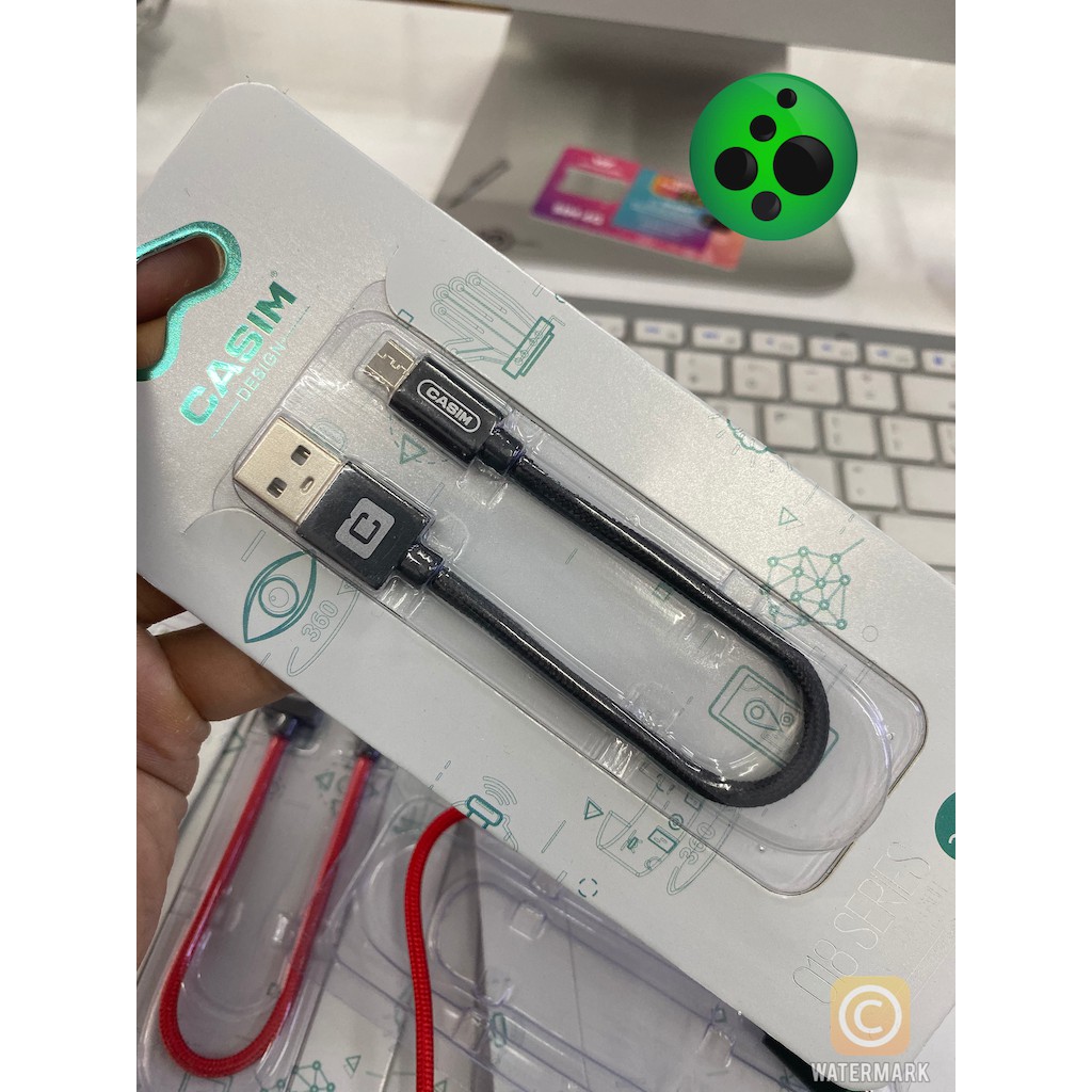 Cáp sạc dự phòng CASIM nhập khẩu cao cấp ngắn 18cm 180mm ra micro USB samsung oppo