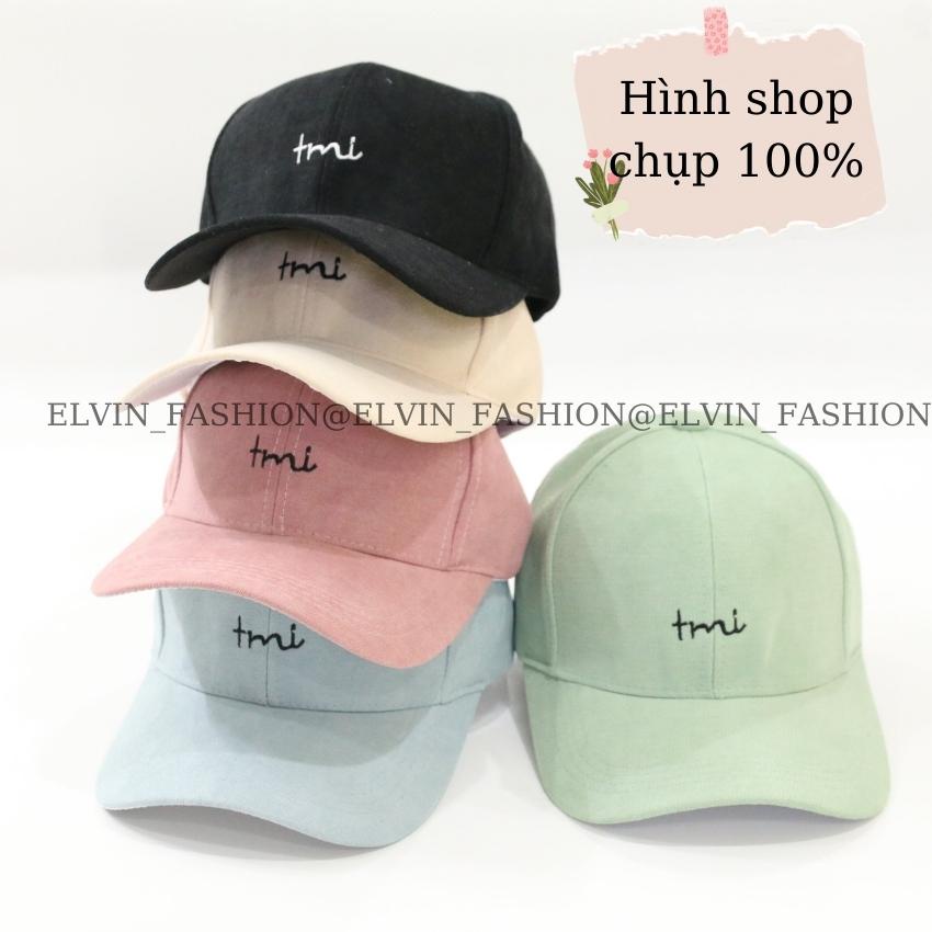 Mũ Lưỡi Trai _ Nón Lưỡi Trai Nhung Mịn Thêu Chữ TMI Phong Cách Nhẹ Nhàng Thời Trang Hàn Quốc