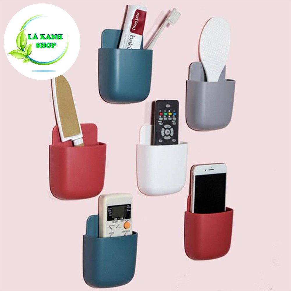 Khay Để Điều Khiển Remote JJ66 Kiêm Giá Đỡ Điện Thoại Treo Tường Đa Năng