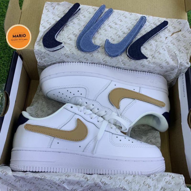 [Ảnh thật] giầy thể thao Air force 1 Swoosh thời trang nam nữ