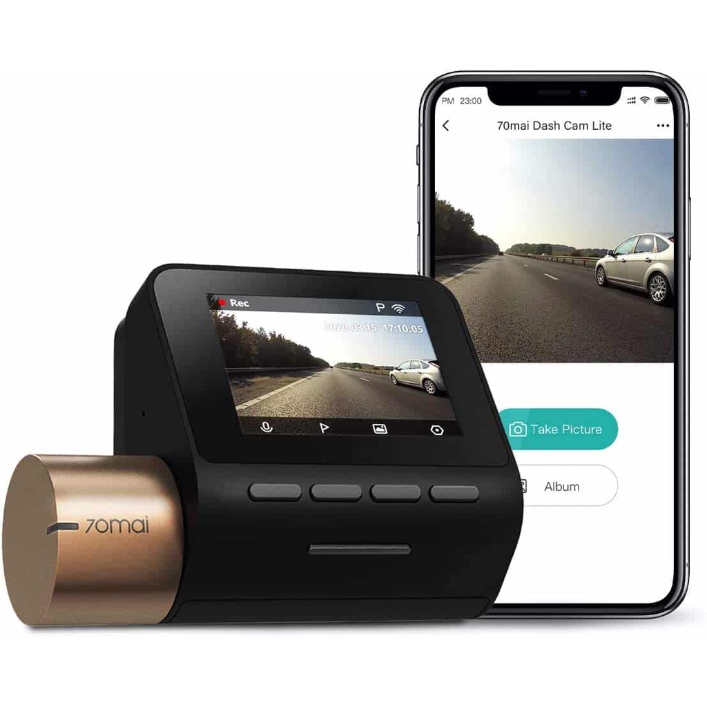 Camera hành trình ô tô 70mai Lite Quốc Tế - Camera Hành Trình Xiaomi Chính Hãng - Chất lượng Full HD -  Hỗ trợ GPS