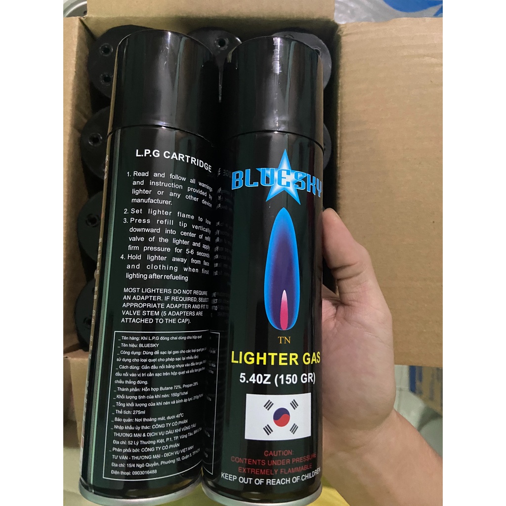 Gas Blue Sky chính hãng, cao cấp & tiện dụng mọi lúc mọi nơi (150gr )