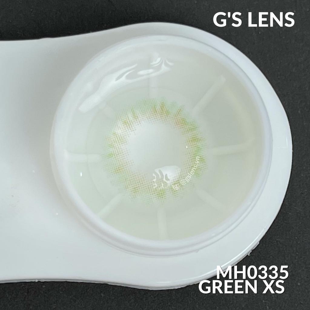 Kính Áp Tròng Lens Xanh Lá Siêu Tự Nhiên Không Giãn Xs 14mm 0 Đến 6 Độ Lệch Độ Mh0335 Green