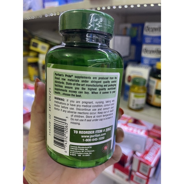 Viên uống bổ sung kẽm tăng cường miễn dịch, hỗ trợ sinh lý, hiếm muộn - Puritan's Pride Zinc Gluconat