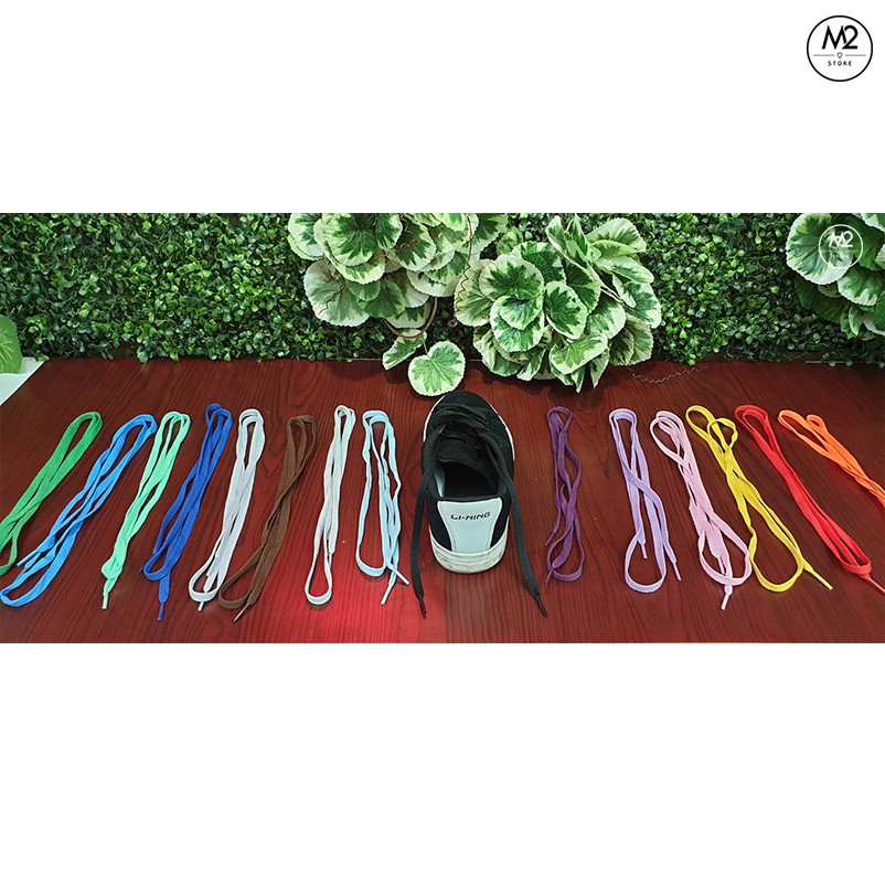 Dây giày thể thao sneaker dẹp nhiều màu nam nữ chính hãng chất lượng cao 120cm DG01