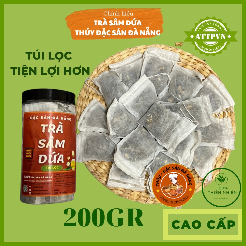 Trà Sâm Dứa Túi Lọc chính hiệu Thúy Đặc Sản Đà Nẵng 200gr thơm ngon ngọt mát tiện lợi cho người bận rộn