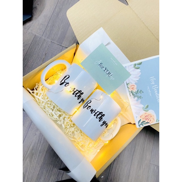 Ly cặp đôi customize theo yêu cầu-Hộp quà tặng cặp đôi-Hộp quà xinh xắn