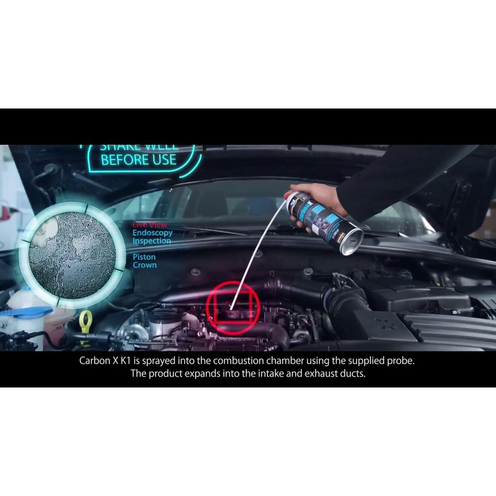 Vệ sinh loại bỏ mụi than Carbon trong buồng đốt Bluechem CarbonX K1 K2 ducthanhauto