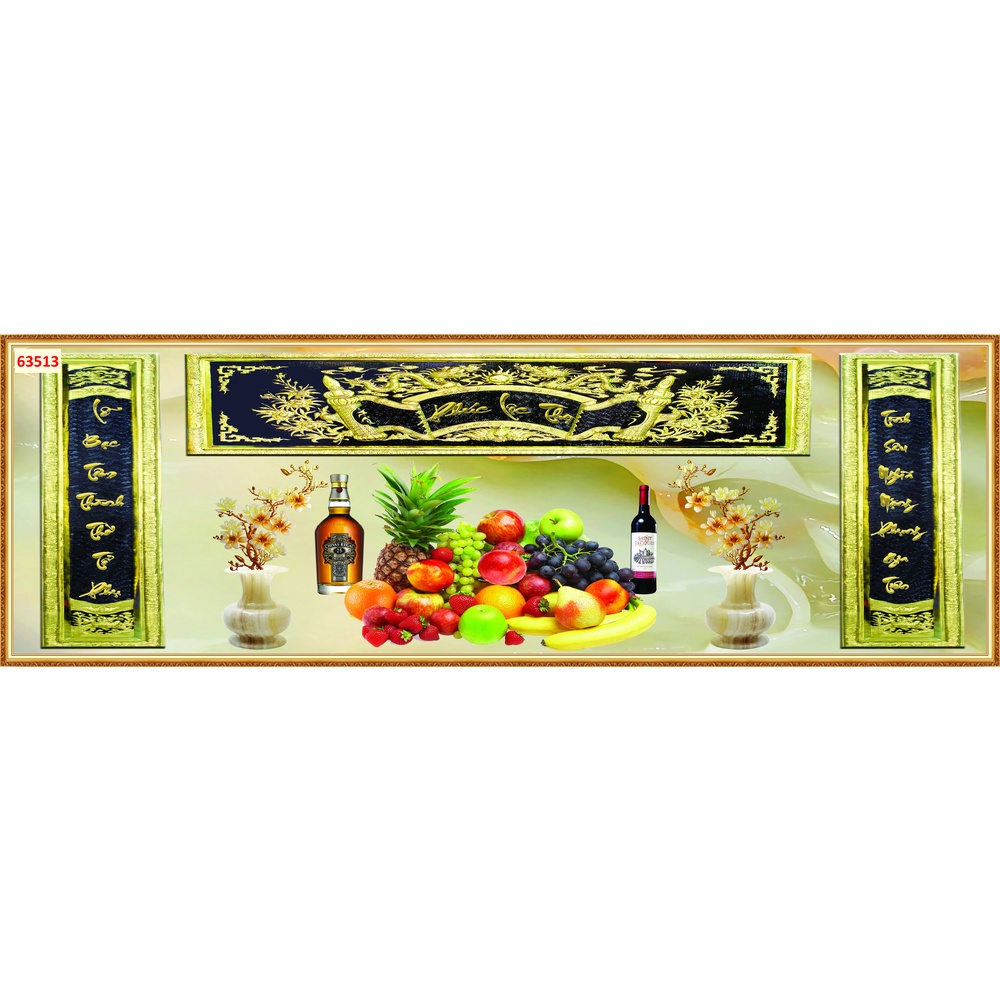 Tranh 3d dán tường phòng thờ, bàn thờ tặng keo và dụng cụ dán