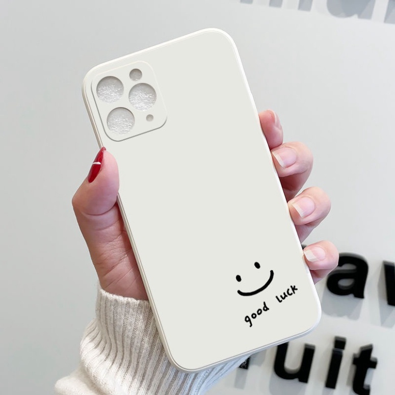 Ốp " mặt cười Good Luck" 6/6plus/6s/6splus/7/7plus/8/8plus/x/xr/xs/11/12/13/14/pro/max/plus/promax  Iphone Cạnh Vuông